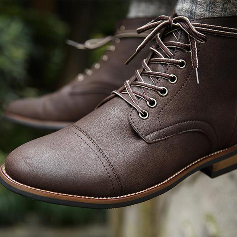 Men's High-Cut Lace-up Vintage Military Boot