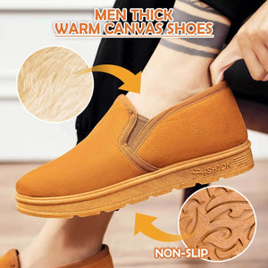 Men Thick Warm Canvas Shoes