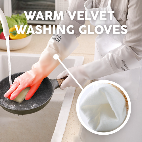 Warm Velvet Washing Gloves