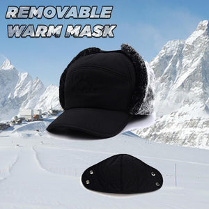 Windproof Thermal Fur Lined Hat Mask Set