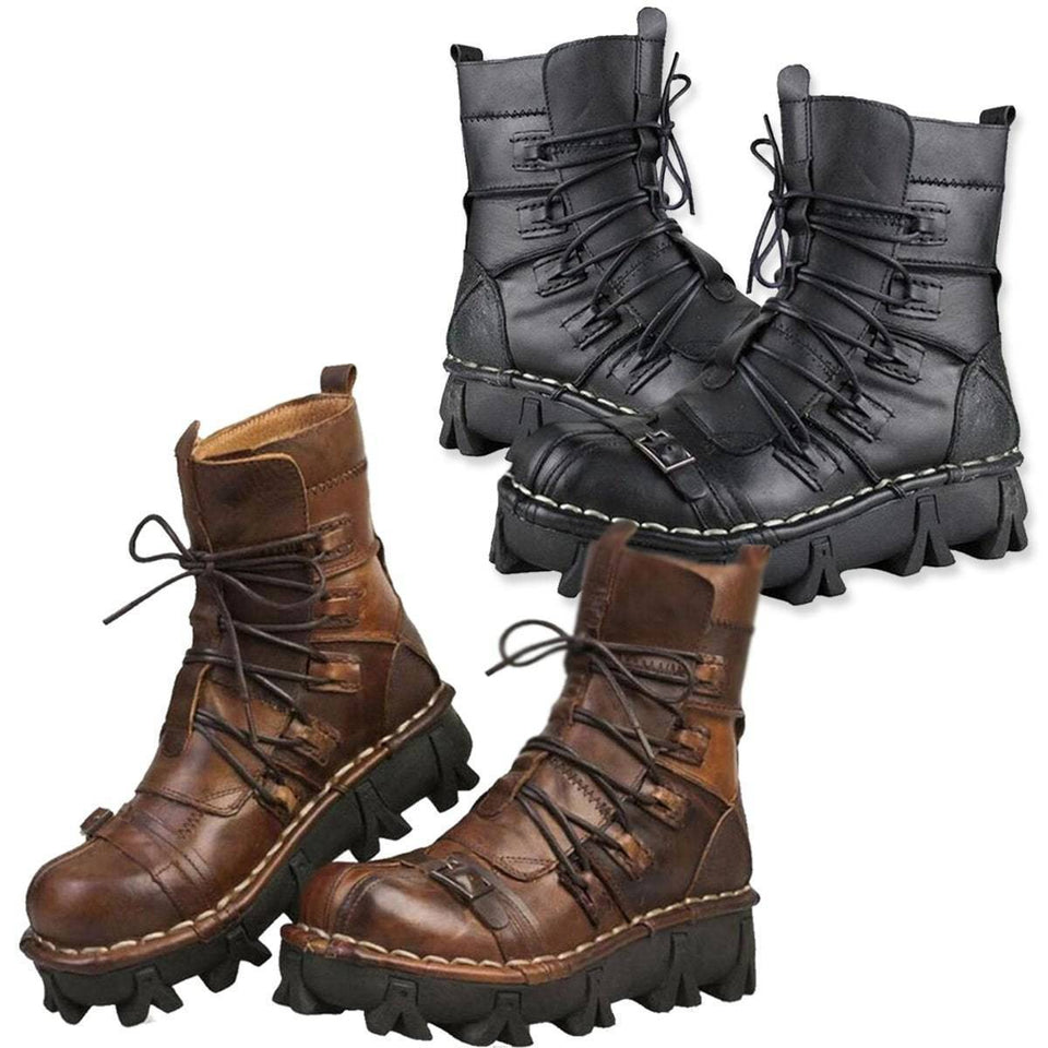 Handmade Leather Vintage Boots Martin Combat Uniform Work Military Boots