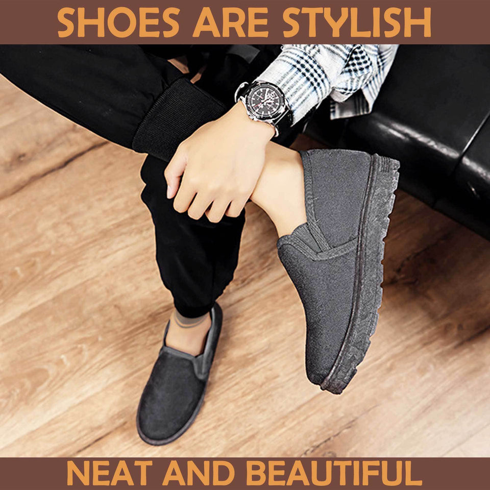 Men Thick Warm Canvas Shoes