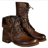 Men's High Quality Lace-up Martin Boots Leather Short British Casual Boots