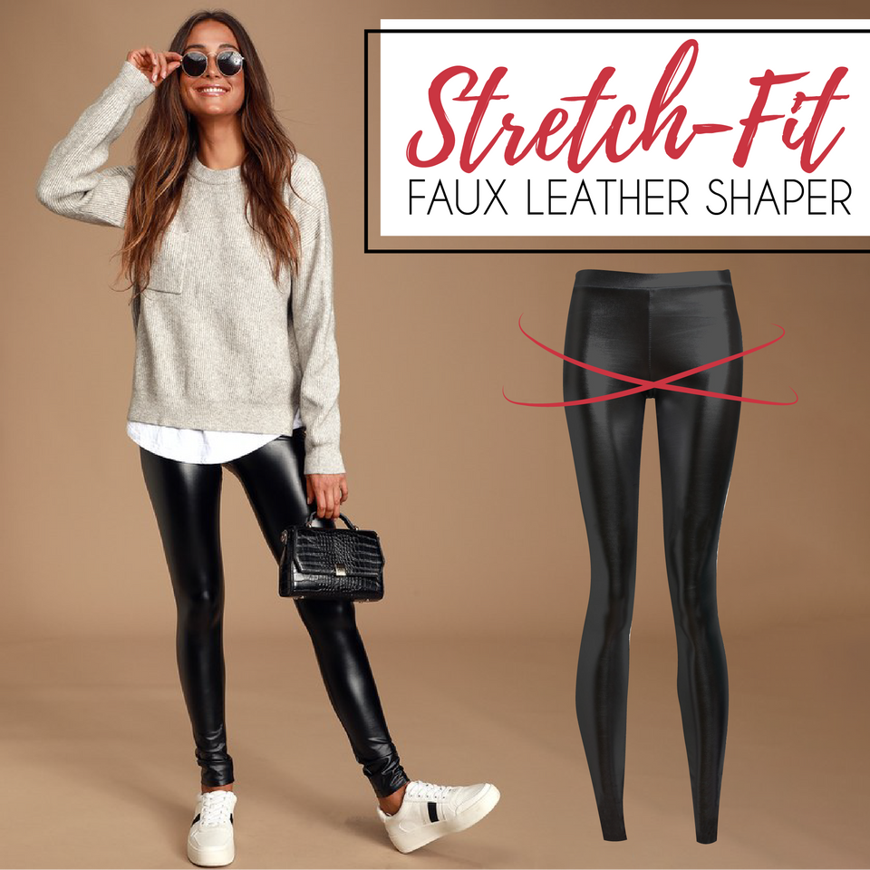 Stretch-Fit Faux Leather Shaper