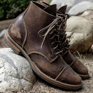 Men's High-Cut Lace-up Vintage Military Boot