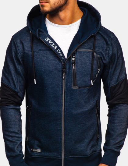 Men's Sports Fitness Casual Zipper Hooded Sweatshirt