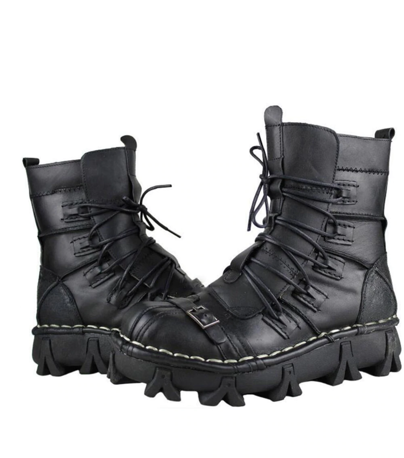 Handmade Leather Vintage Boots Martin Combat Uniform Work Military Boots
