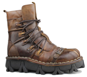 Handmade Leather Vintage Boots Martin Combat Uniform Work Military Boots