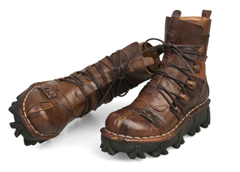 Handmade Leather Vintage Boots Martin Combat Uniform Work Military Boots