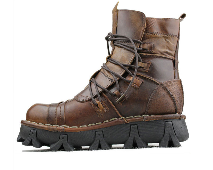 Handmade Leather Vintage Boots Martin Combat Uniform Work Military Boots