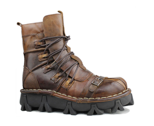 Handmade Leather Vintage Boots Martin Combat Uniform Work Military Boots