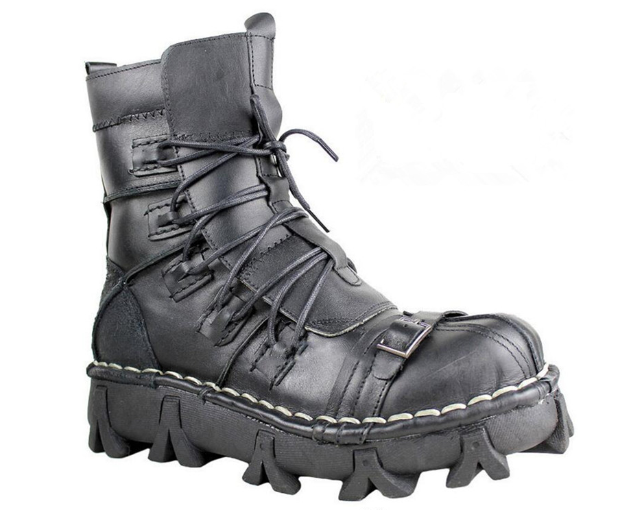Handmade Leather Vintage Boots Martin Combat Uniform Work Military Boots