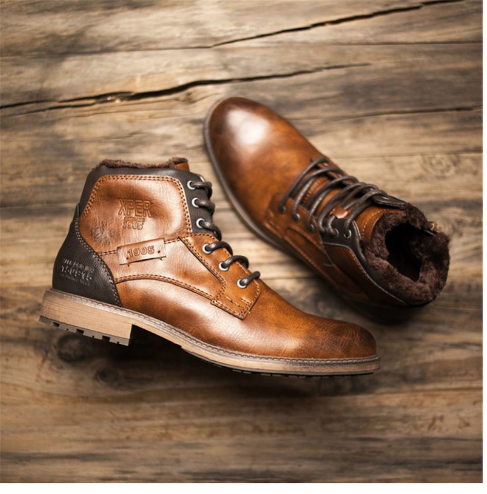 Mens Vintage Lace-up Boots
