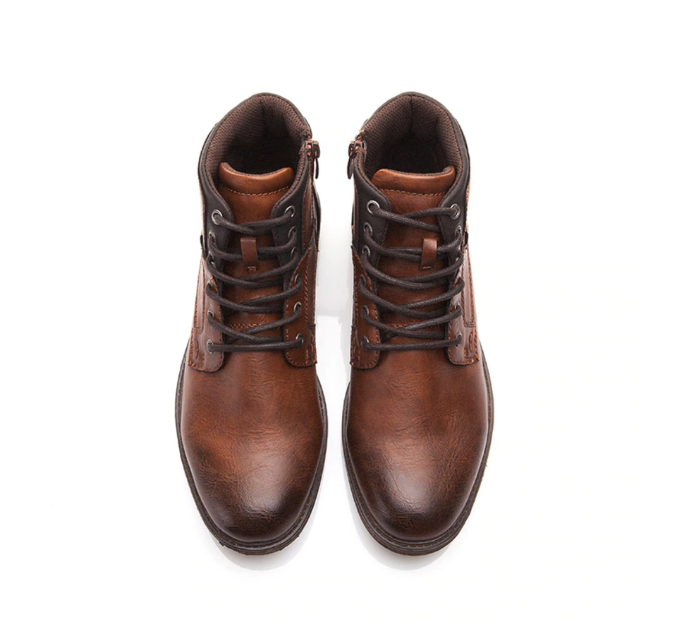 Mens Vintage Lace-up Boots