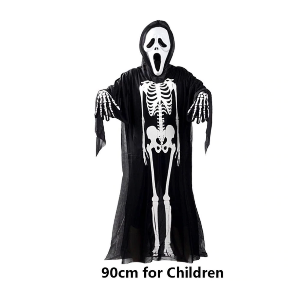 Halloween Costume Skull Skeleton Demon Ghost Cosplay For Adults & Children
