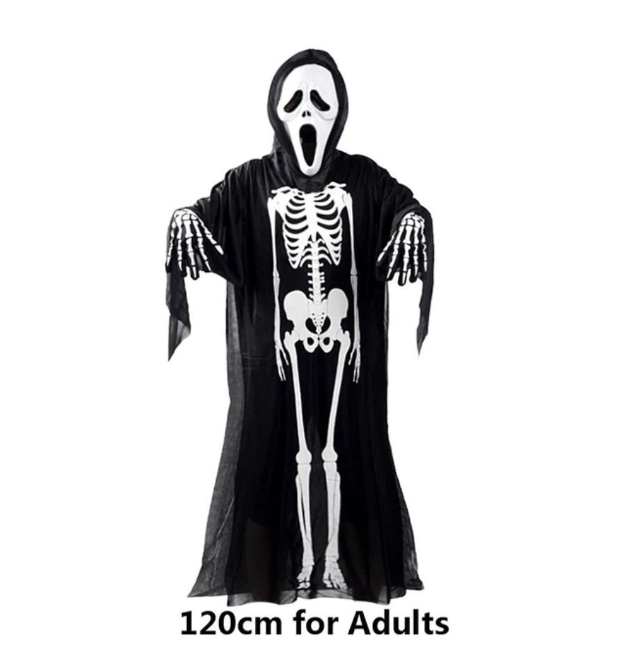 Halloween Costume Skull Skeleton Demon Ghost Cosplay For Adults & Children