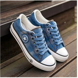 Navy Canvas Stripe Sole Trainers