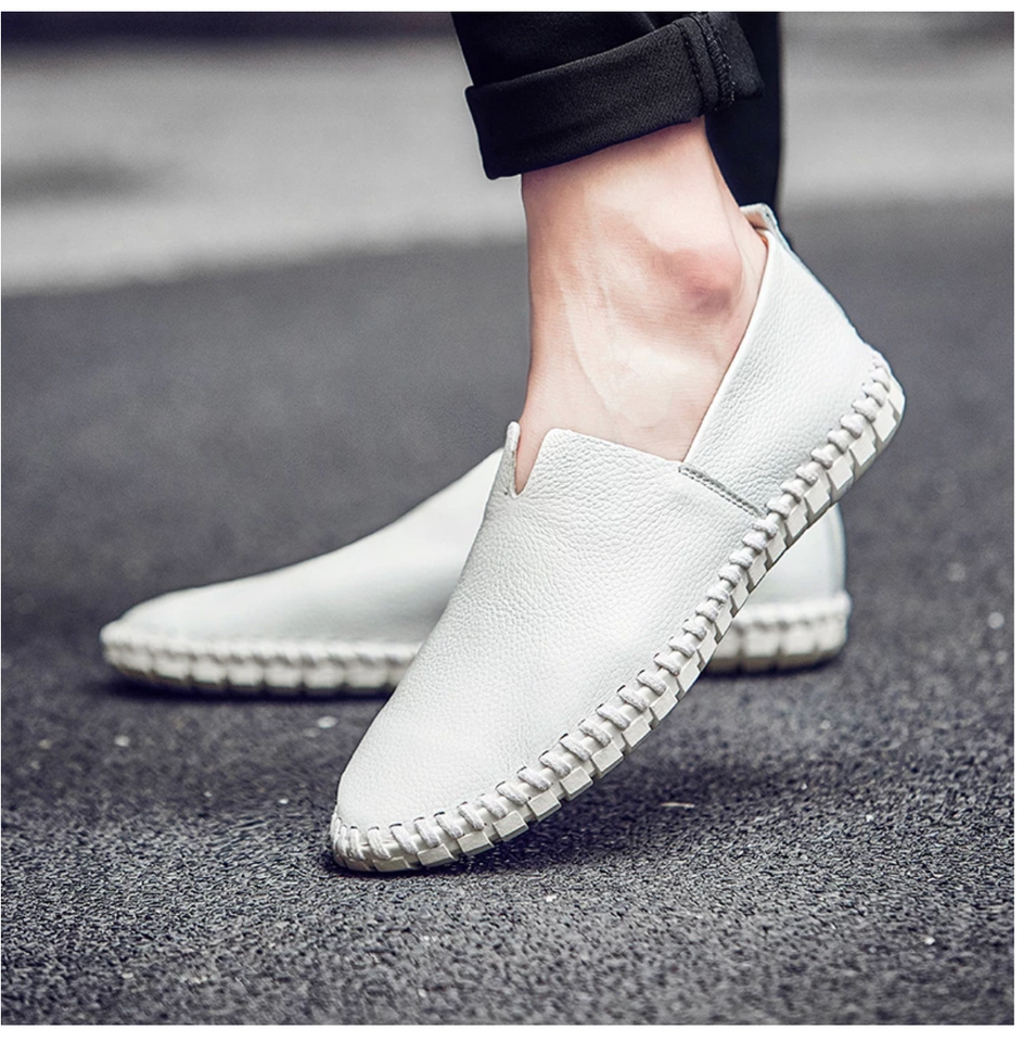 Shoes - Fashion Handmade Leather Mens Slip On Loafers