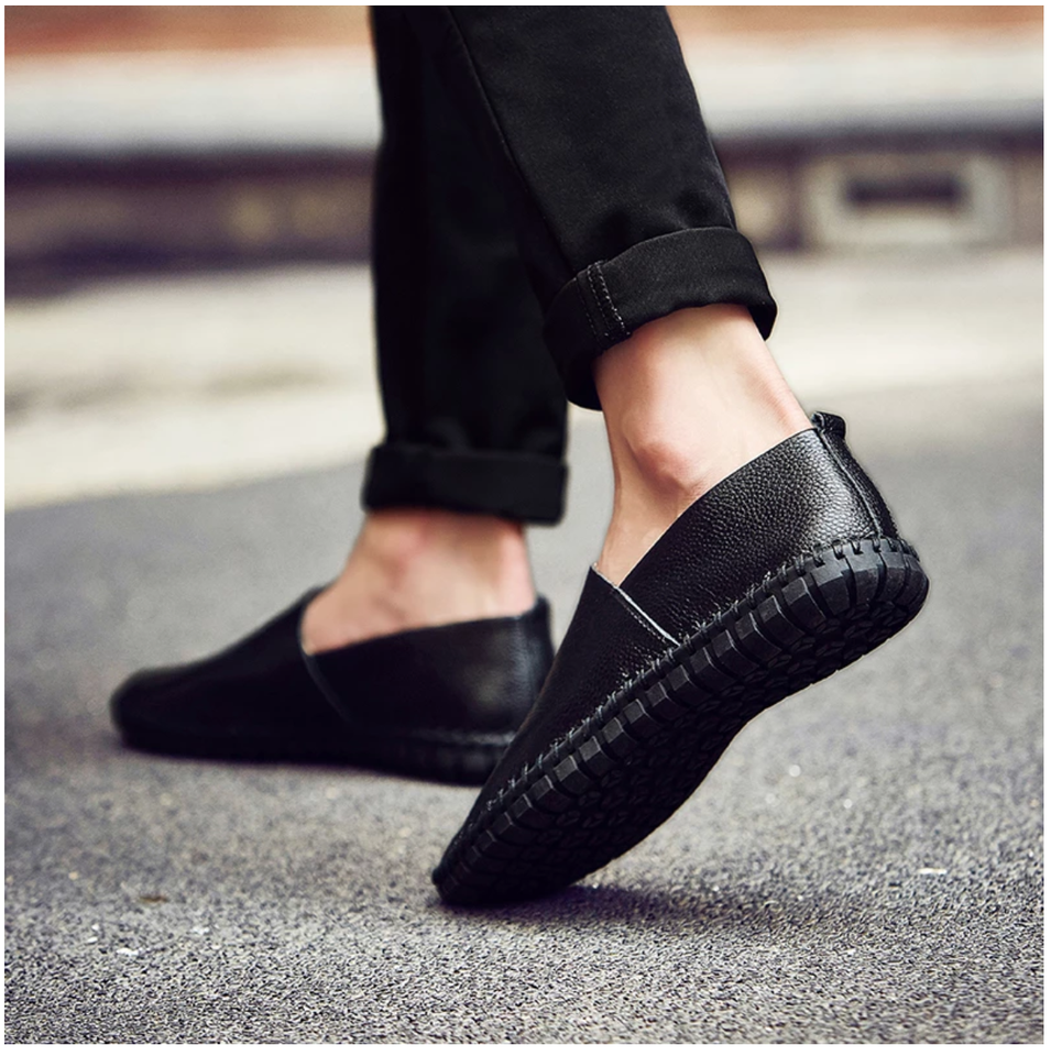 Shoes - Fashion Handmade Leather Mens Slip On Loafers