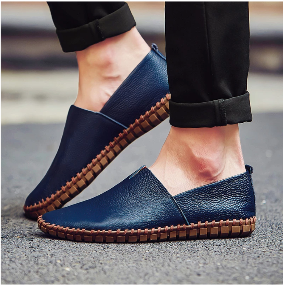 Shoes - Fashion Handmade Leather Mens Slip On Loafers