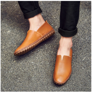 Shoes - Fashion Handmade Leather Mens Slip On Loafers