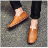 Shoes - Fashion Handmade Leather Mens Slip On Loafers