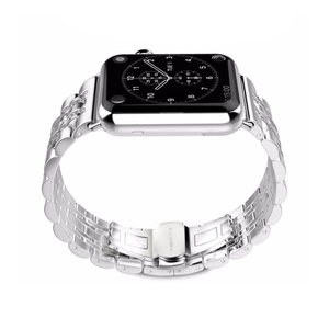 Apple Watch Band, Stainless Steel, Metal Bracelet with Butterfly Buckle