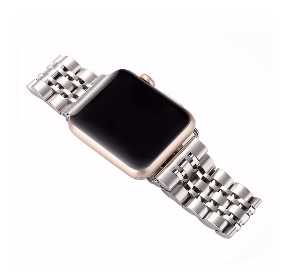 Apple Watch Band, Stainless Steel, Metal Bracelet with Butterfly Buckle