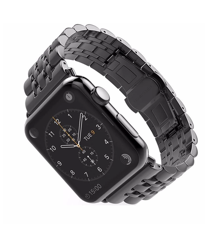 Apple Watch Band, Stainless Steel, Metal Bracelet with Butterfly Buckle