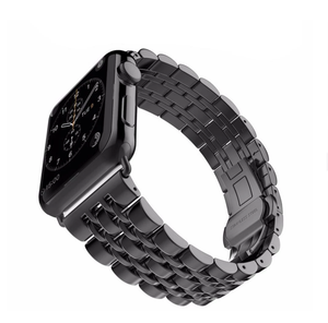 Apple Watch Band, Stainless Steel, Metal Bracelet with Butterfly Buckle