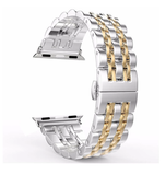 Apple Watch Band, Stainless Steel, Metal Bracelet with Butterfly Buckle