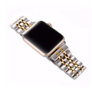 Apple Watch Band, Stainless Steel, Metal Bracelet with Butterfly Buckle