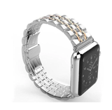 Apple Watch Band, Stainless Steel, Metal Bracelet with Butterfly Buckle