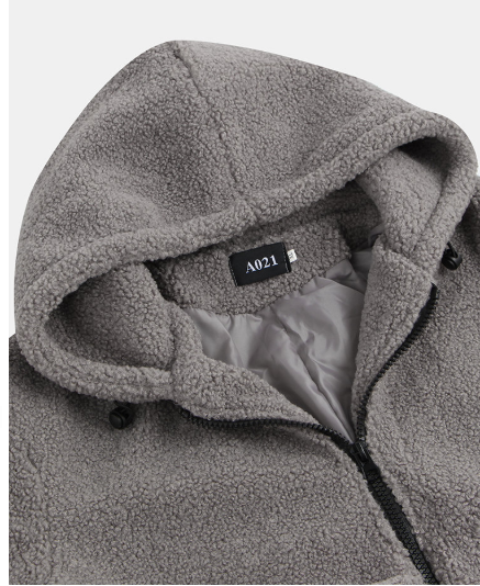 Men's Plain Warm Hoodie Jacket