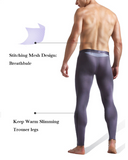 Mens Seamless Slimming Thermal Pants Shaper Legging