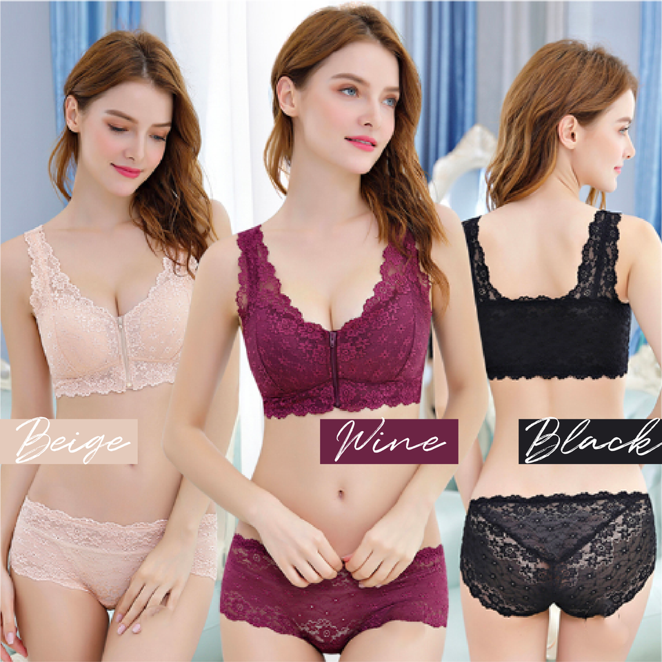 Front Closure Lace Bra