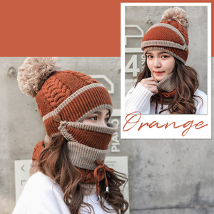 3-in-1 Toasty Fleece Beanie Scarf Set