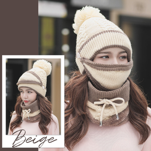 3-in-1 Toasty Fleece Beanie Scarf Set