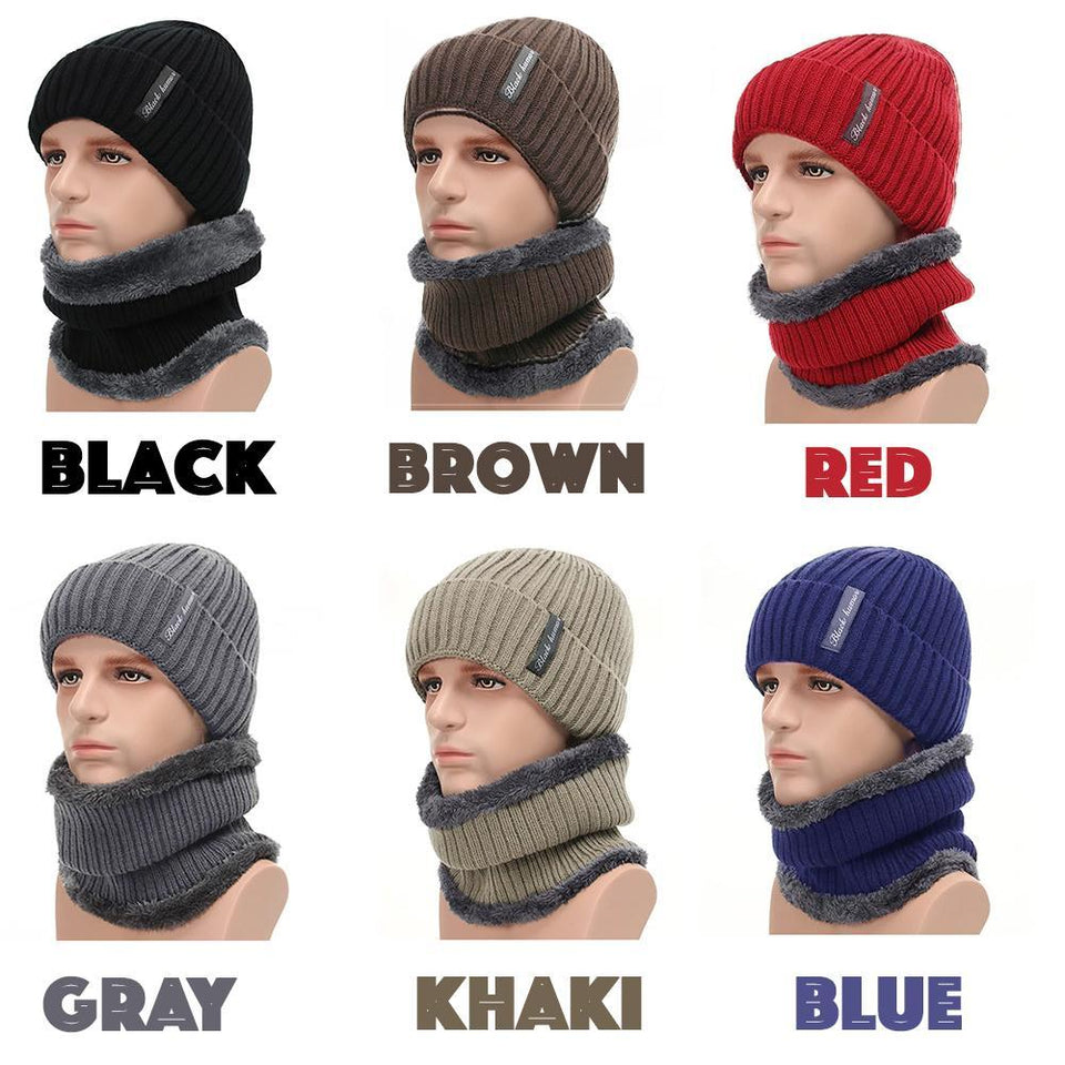 Fleece Lined Beanie Hat & Scarf Set