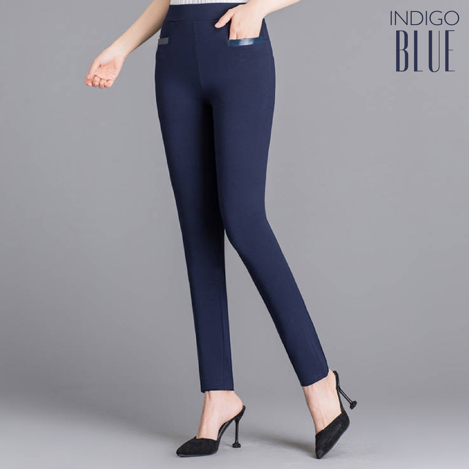 Comfort Chic Pencil Trousers