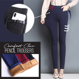 Comfort Chic Pencil Trousers