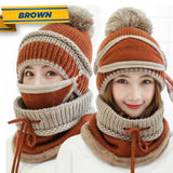 3PCS Women Winter Scarf Set