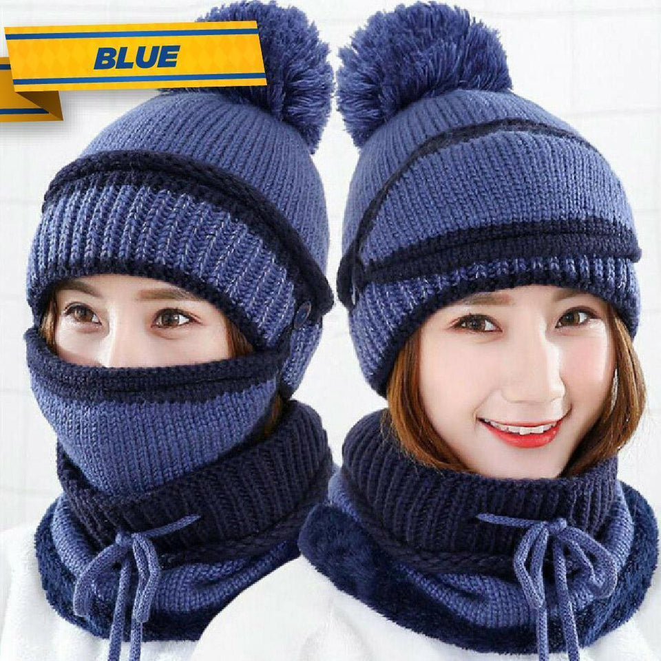 3PCS Women Winter Scarf Set