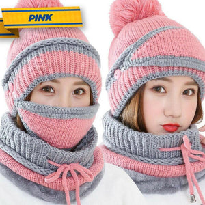 3PCS Women Winter Scarf Set