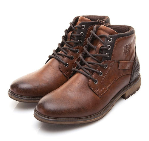 Mens Vintage Lace-up Boots