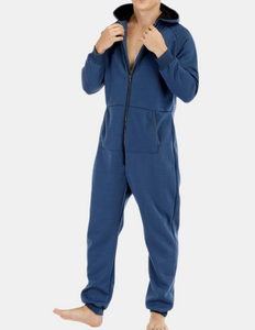 Zip-Down Hooded Jumpsuit