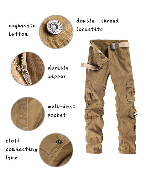 Men's Cargo Multi Pockets Trouser