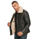 Classic Leather Bomber Men's Jacket