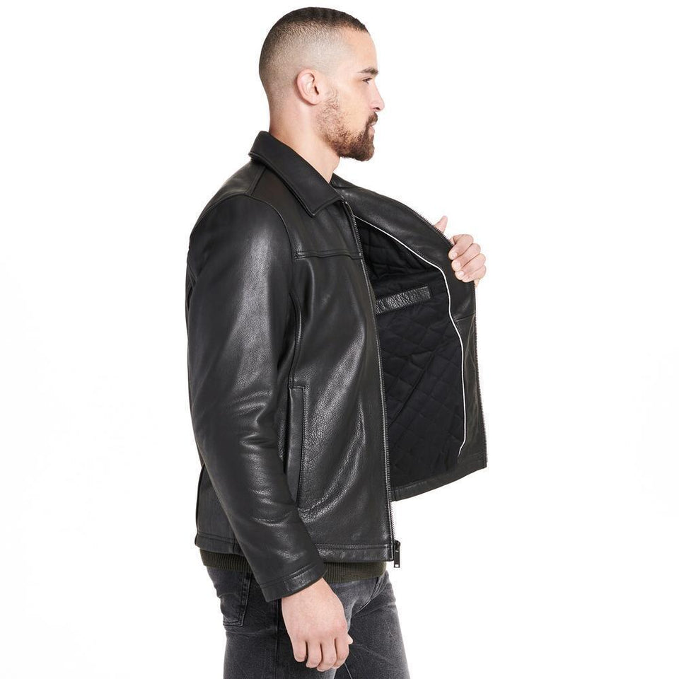 Web Buster Designer Brand Thinsulate™ Lined Genuine Leather Jacket