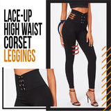 Lace-up High Waist Corset Leggings